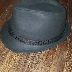 Trendy hat! Black sequin fedora NEW
